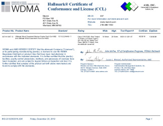 PR CERTIFICATE FL31273 R0 C CAC 1067.12