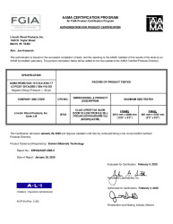 PR CERTIFICATE FL31300 R3 C CAC 12-0 X 9-0 CLAD LIFESTYLE SLIDE DOOR - LOW PROFILE SILL