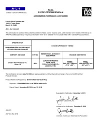 PR CERTIFICATE FL31300 R3 C CAC 8-0 X 8-0 CLAD NARROW STILE SLIDE DOOR