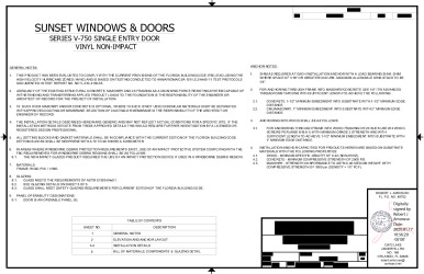 PR Instl Docs FL31333 R0 II NL-0114 Rev0 Entry Door Sunset ss