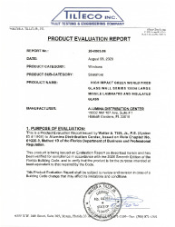 PR TECH DOCS FL31564 R1 AE 12000 HIGH IMPACT GW FXW - 20-234 - EVALUATION REPORT SS