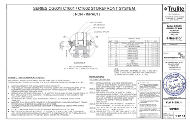 PR Instl Docs FL31651 R1 II 2020.10.16 - AD20-01 - CG601 CT601 CT602 Aluminum Storefront-NI.1 - SS