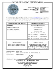 PR CERTIFICATE FL31794 R5 C CAC NI014741.04 XOX PG35 144X72 DP-40