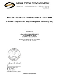 PR TECH DOCS FL31796 R3 AE 23524-1 JELD WEN AURALINE SL SH WITH TRANSOM CHS FBC