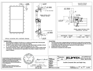 PR Instl Docs FL31796 R0 II Auraline Side Load Single Hung FBC Installs (48x96) 2-6-20