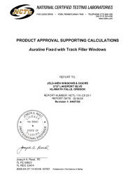 PR TECH DOCS FL31992 R3 AE 23125-1-R1  JELD WEN AURALINE FIXED WITH TRACK FILLER FBC