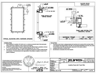 PR Instl Docs FL31992 R0 II Auraline Side Load SH Fixed Track Filler Thru Jamb FBC Installs (32x72) 04-01-20 (1)