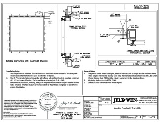 PR Instl Docs FL31992 R0 II Auraline Side Load SH Fixed Track Filler Thru Jamb FBC Installs (72x72) 04-01-20