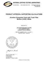 PR TECH DOCS FL31992 R2 AE 23617-1 JELD WEN AURALINE  3-WIDE FW TRACK FILLER MULLION FBC