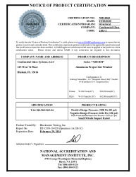 PR CERTIFICATE FL32154 R0 C CAC NI014868