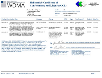 PR CERTIFICATE FL32177 R0 C CAC 7-0 10-0 STD SILL