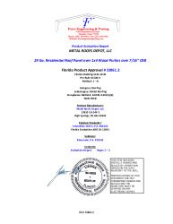 PR Instl Docs FL32861 R0 II 29 Ga. Residential Panel over 1x4 Wood Purlins sealed
