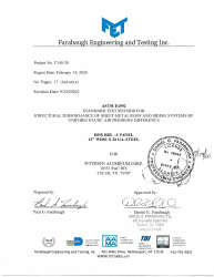 PR TECH DOCS FL33230 R1 TR ASTM E-1592 BOX RIB 4 X 24 GA (MIN.) STEEL WITH CLIP AND LOADS