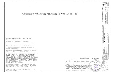 PR INSTL DOCS FL33688 R0 II SS - COASTLINE OS-IS PIVOT DOOR LMI (900)-DWG W16-09