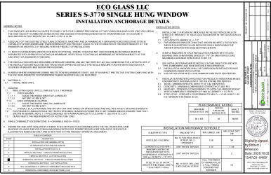 PR Instl Docs FL33812 R1 II ECOGLASS003 Rev0 EcoGlass Series3770 SH ss