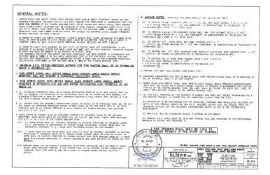 PR Instl Docs FL33992 R0 II GENERAL IMPACT GLASS WINDOW DRWG 20-222