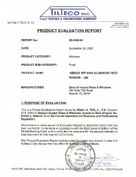 PR TECH DOCS FL34680 R0 AE GENERAL IMPACT GLASS WINDOW PER 20-279