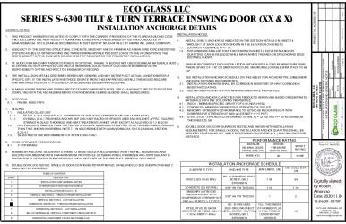 PR INSTL DOCS FL35225 R1 II ECOGLASS009 REV0 ECOGLASS SERIES6300DASHD SS