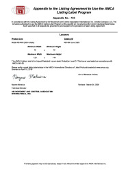 PR CERTIFICATE FL35290 R0 C CAC K6746X (08 BLADE) AMCA  APPENDIX 133