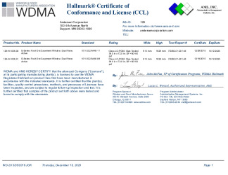 PR CERTIFICATE FL35392 R0 C CAC E-SERIES PUSH OUT CASEMENT 36 X 72 PG50