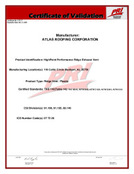 PR CERTIFICATE FL36841 R0 C CAC 117C.7 CERT OF CERT(HIGHPOINT PERFORMANCE RIDGE )