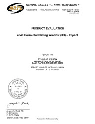 PR TECH DOCS FL37297 R0 AE 23906-4 ST. CLOUD 4040 HORIZONTAL SLIDING