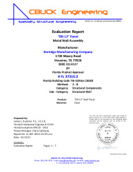 PR Instl Docs FL37310 R0 II 2 BR12 Steel  Wall EVALREPORT