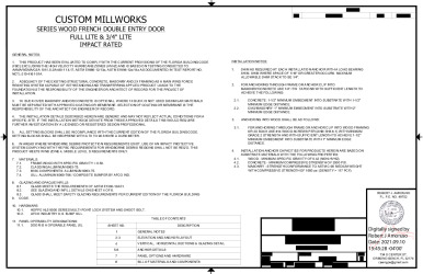 PR Instl Docs FL37329 R0 II NL-0133 Entry Door XX Cust. Millwork Rev0 ss