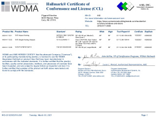 PR CERTIFICATE FL38105 R0 C CAC 1570 AW-HVHZIMP CCLS