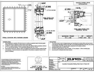 PR Instl Docs FL38691 R2 II D015619 - Auraline Composite Sliding Patio Door 2-Panel XO 72 x 80 FBC Installs 9-17-21 SEALED