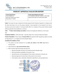 PR TECH DOCS FL38706 R0 AE EVALUATION REPORT FBC 2020 SS
