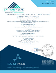 PR Instl Docs FL38754 R0 II 26ga SnapMax plywood