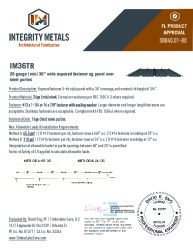 PR Instl Docs FL38840 R0 II 26ga IM36TR purlins