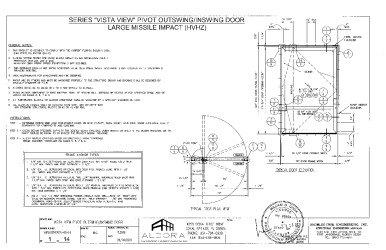 PR Instl Docs FL39161 R1 II Aldora Vista View Pivot Impact OS-IS Door Installation Dwgs 2021-06-16