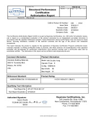 PR CERTIFICATE FL39303 R0 C CAC 440C-DOUBLE HUNG-29-445 C1R0