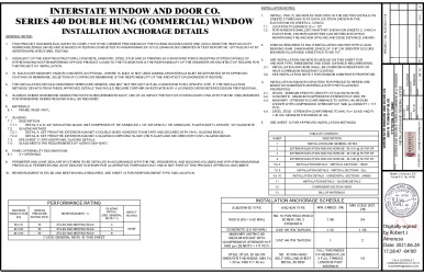 PR INSTL DOCS FL39303 R0 II IWD0003 REV0 SERIES 440 DH (COMMERCIAL) SS