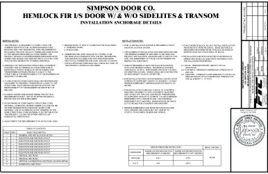PR INSTL DOCS FL39328 R0 II SIMP0020 REV0 IS HEMLOCK W AND WO SIDELITES AND TRANSOM
