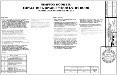 PR Instl Docs FL39328 R0 II SIMP0019 Rev0 IMPACT 10FT OPAQUE WOOD ENTRY DOOR