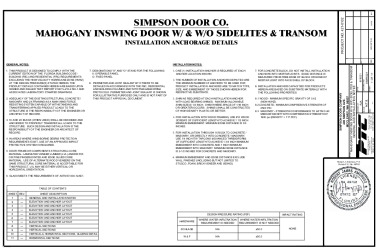 PR Instl Docs FL39328 R0 II SIMP0021 Rev0 IS MAHOGANY W AND WO SIDELITES AND TRANSOM
