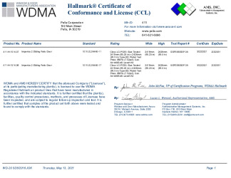 PR CERTIFICATE FL39352 R0 C CAC PELLA411CCL1514.07 AND 08