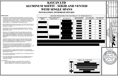 PR INSTL DOCS FL39367 R0 II KAY5015 REV0 ALUMSOFFIT SINGLESPAN SS