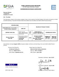 PR CERTIFICATE FL39613 R0 C CAC 08-09-08-20 AWNING IMPACT MISSILE C