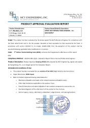 PR TECH DOCS FL39629 R0 AE EVALUATION REPORT FBC 2020 - NON-HVHZ CT WINDOW 500T SS