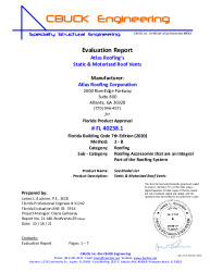 PR Instl Docs FL40238 R0 II 1 RoofVents EVALREPORT