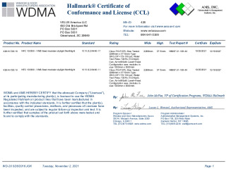 PR CERTIFICATE FL40241 R0 C CAC NORTHLIGHT HFC 100300 OR SMALLER (NON-IMPACT)