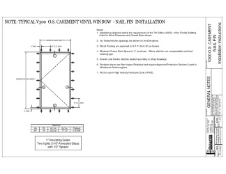 PR INSTL DOCS FL40310 R0 II V300 OS CASEMENT VINYL WINDOW - II 