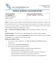 PR TECH DOCS FL40521 R0 AE EVALUATION REPORT FBC 2020 ES P300 CASEMENT LMI SMI REV01.02.2022-SS