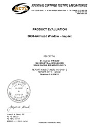 PR TECH DOCS FL41074 R0 AE 24791-2-R1 ST. CLOUD 3060-A4 FIXED WINDOW