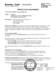 PR TECH DOCS FL41125 R1 AE EVALUATION REPORT VISTA VIEW SGD LMI 2022-10-19 DIG SIGN