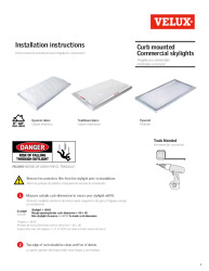PR Instl Docs FL41601 R1 II VELUX Installation Instructions  Curb-mounted Dome Skylights